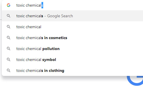 「Toxic chemical」の検索候補