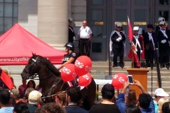 Police officer on horseback